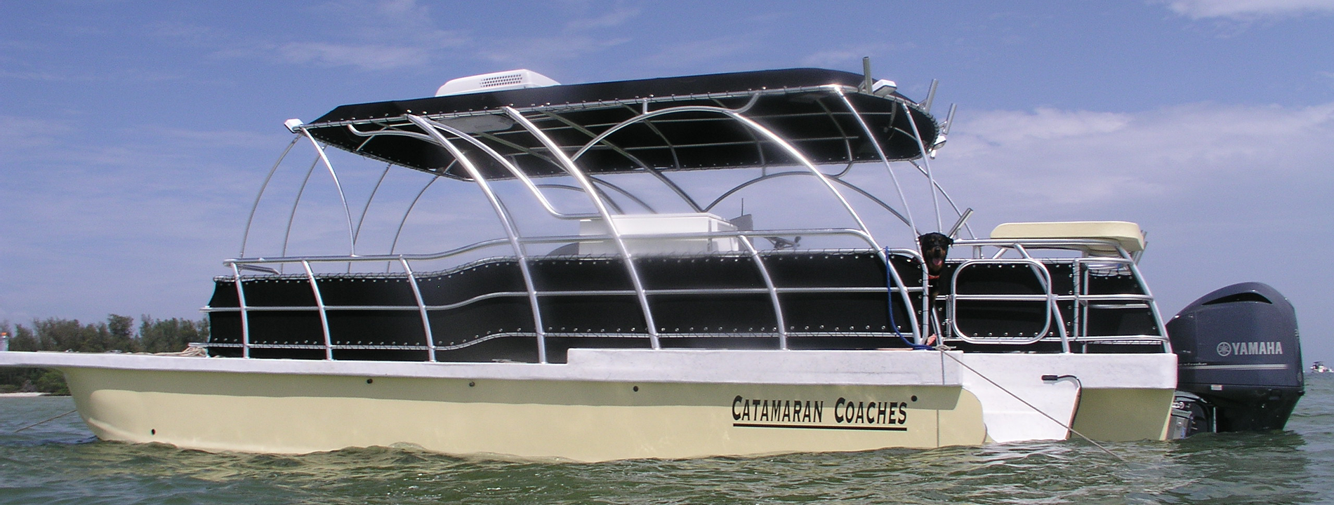 fiberglass catamaran boat